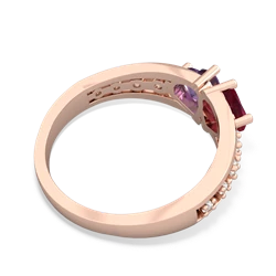 Ruby Heart To Heart 14K Rose Gold ring R3342