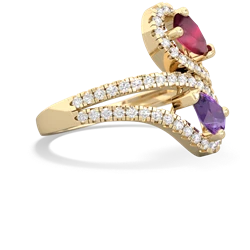 Ruby Diamond Dazzler 14K Yellow Gold ring R3000