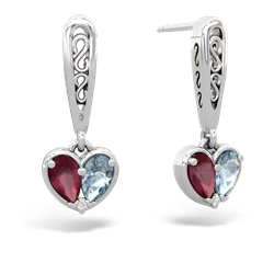 matching earrings - Filligree Heart