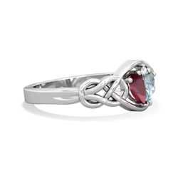 Ruby Celtic Love Knot 14K White Gold ring R5420