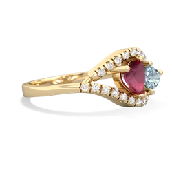 Ruby Mother And Child 14K Yellow Gold ring R3010