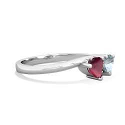 Ruby Sweethearts 14K White Gold ring R5260