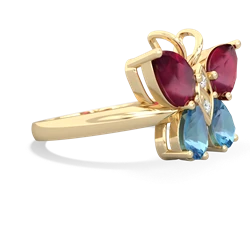 Ruby Butterfly 14K Yellow Gold ring R2215