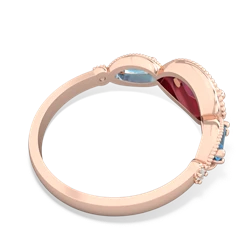 Ruby Milgrain Marquise 14K Rose Gold ring R5700