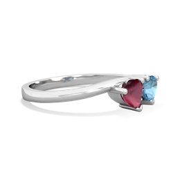 Ruby Sweethearts 14K White Gold ring R5260