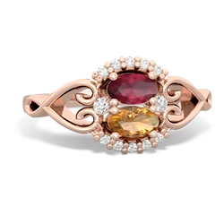 Ruby Love Nest 14K Rose Gold ring R5860