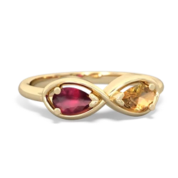 Ruby Infinity 14K Yellow Gold ring R5050