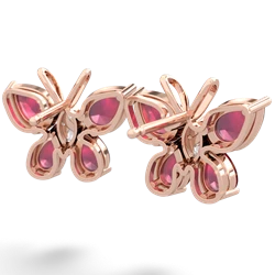 Ruby Butterfly 14K Rose Gold earrings E2215