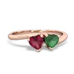 Ruby Sweethearts 14K Rose Gold ring R5260