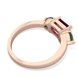 Ruby Three Stone 14K Rose Gold ring R5235