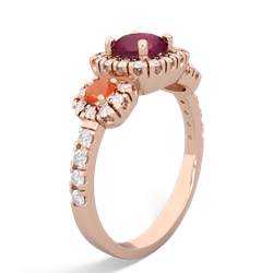 Ruby Regal Halo 14K Rose Gold ring R5350