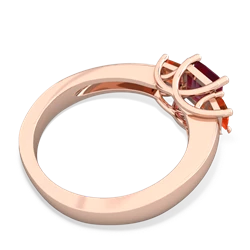 Ruby Three Stone Trellis 14K Rose Gold ring R4015