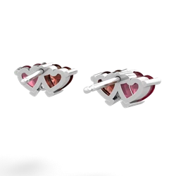 Ruby Sweethearts 14K White Gold earrings E5260