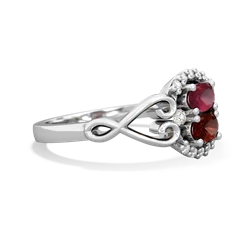 Ruby Love Nest 14K White Gold ring R5860