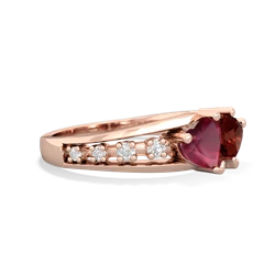 Ruby Heart To Heart 14K Rose Gold ring R3342