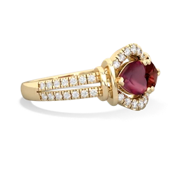 Ruby Art-Deco Keepsake 14K Yellow Gold ring R5630