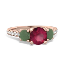 Ruby Pave Trellis 14K Rose Gold ring R5500