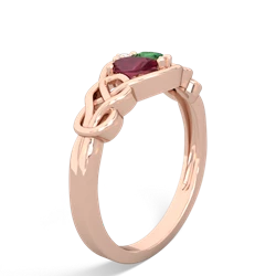 Ruby Celtic Love Knot 14K Rose Gold ring R5420