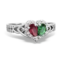 matching engagment rings - Celtic Knot Two Hearts as One