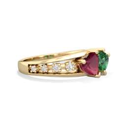 Ruby Heart To Heart 14K Yellow Gold ring R3342