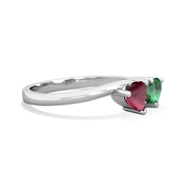 Ruby Sweethearts 14K White Gold ring R5260