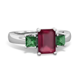 similar item - Three Stone Emerald-cut Trellis