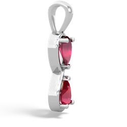 Ruby Infinity 14K White Gold pendant P5050