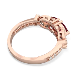 Ruby Diamond Butterflies 14K Rose Gold ring R5601