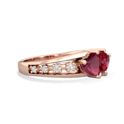 Ruby Heart To Heart 14K Rose Gold ring R3342