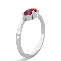 Ruby Sweethearts 14K White Gold ring R5260