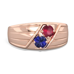 Ruby Men's Streamline 14K Rose Gold ring R0460