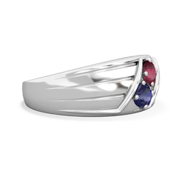 Ruby Men's Streamline 14K White Gold ring R0460