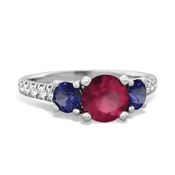 Ruby Pave Trellis 14K White Gold ring R5500