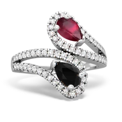 Ruby Diamond Dazzler 14K White Gold ring R3000