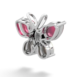 Ruby Butterfly 14K White Gold pendant P2215