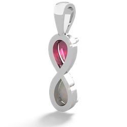 Ruby Infinity 14K White Gold pendant P5050