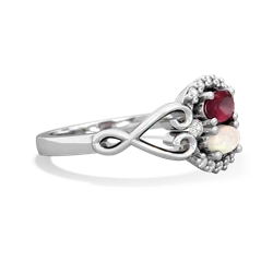 Ruby Love Nest 14K White Gold ring R5860