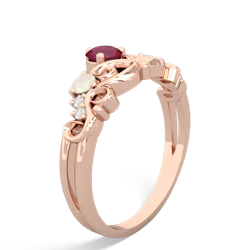 Ruby Crown Keepsake 14K Rose Gold ring R5740