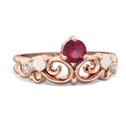 Ruby Crown Keepsake 14K Rose Gold ring R5740