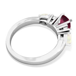 Ruby 6Mm Round Eternal Embrace Engagement 14K White Gold ring R2005