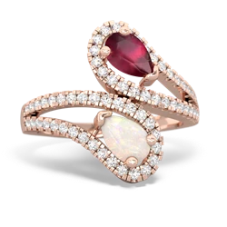 Ruby Diamond Dazzler 14K Rose Gold ring R3000