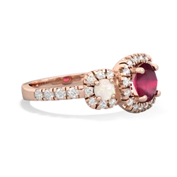 Ruby Regal Halo 14K Rose Gold ring R5350