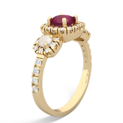 Ruby Regal Halo 14K Yellow Gold ring R5350