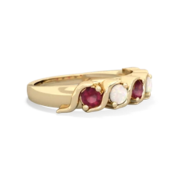 Ruby Anniversary Band 14K Yellow Gold ring R2089