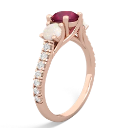 Ruby Pave Trellis 14K Rose Gold ring R5500