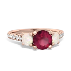 Ruby Pave Trellis 14K Rose Gold ring R5500