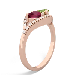 Ruby Mother And Child 14K Rose Gold ring R3010