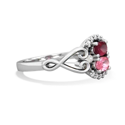 Ruby Love Nest 14K White Gold ring R5860