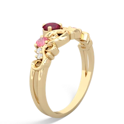 Ruby Crown Keepsake 14K Yellow Gold ring R5740