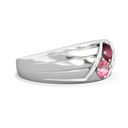 Ruby Men's Streamline 14K White Gold ring R0460